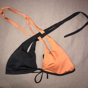 High neck multi colored top